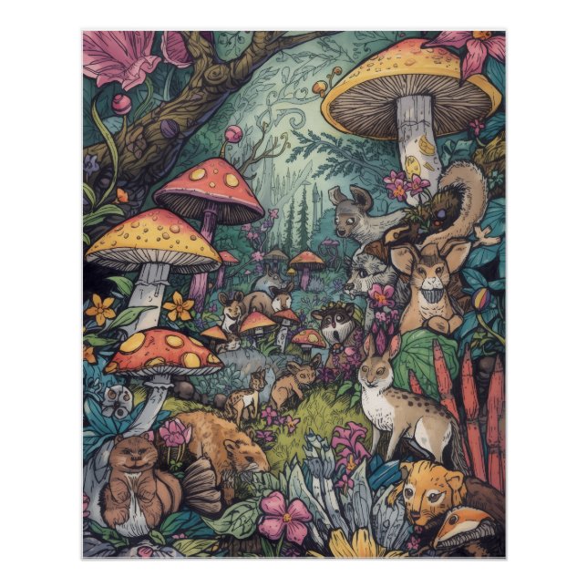 Psychedelic forest poster (Front)