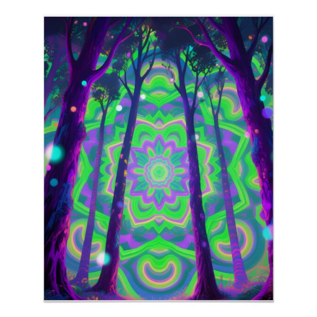 Psychedelic forest poster (Front)