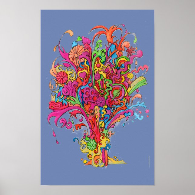psychedelic Fountain Poster (Front)