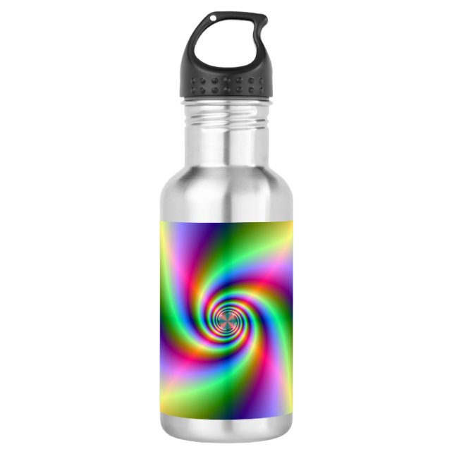 Psychedelic Four Wind Spiral 710 Ml Water Bottle (Front)