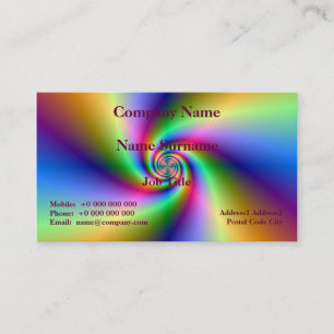 Psychedelic Four Wind Spiral  Business Card