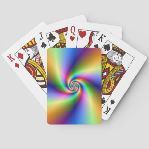 Psychedelic Four Wind Spiral Playing Cards