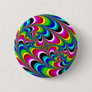 Psychedelic - Fractal 6 Cm Round Badge