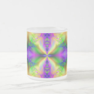 Psychedelic Fractal 85 ~ Frosted Glass Mug