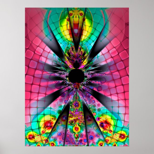 Psychedelic fractal art poster (Front)