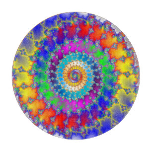 Psychedelic Fractal Cutting Board
