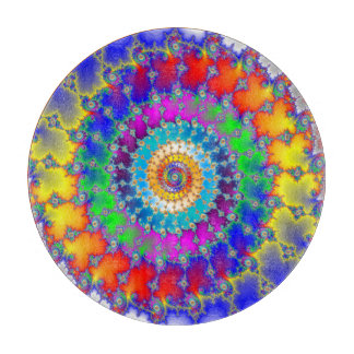 Psychedelic Fractal Cutting Board
