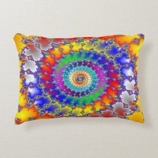 Psychedelic Fractal Decorative Cushion