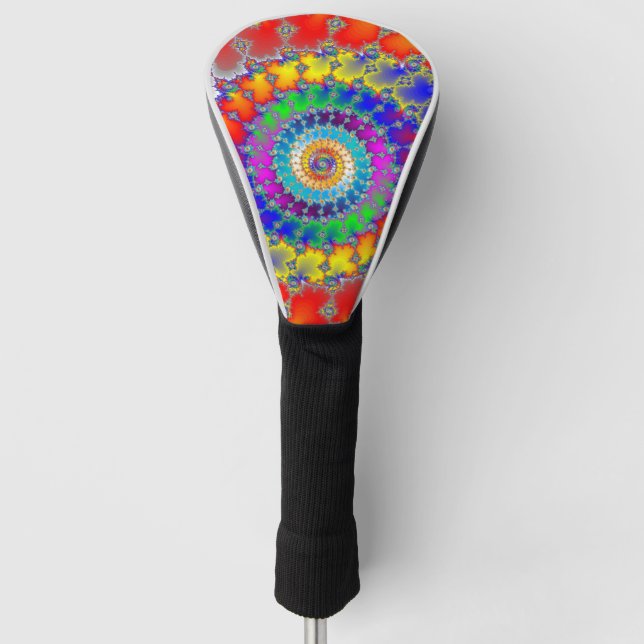 Psychedelic Fractal Golf Head Cover (Front)