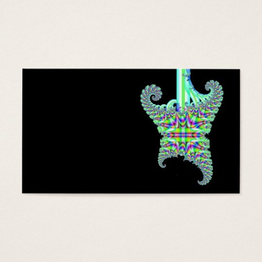 Psychedelic fractal guitar business card