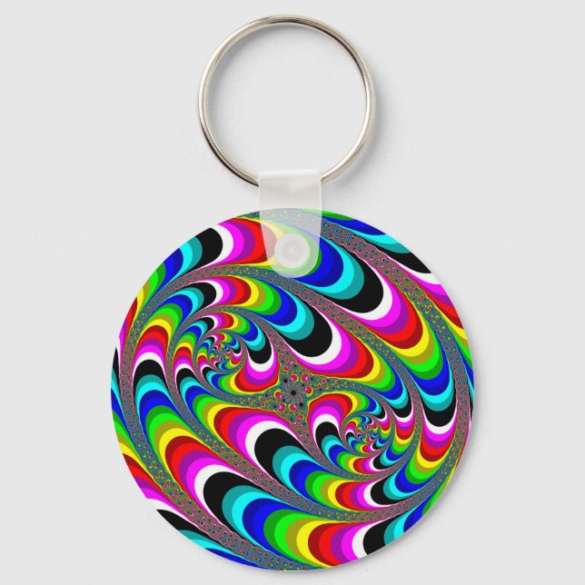 Psychedelic - Fractal Key Ring (Front)
