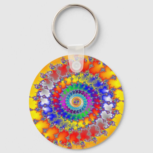 Psychedelic Fractal Key Ring (Front)