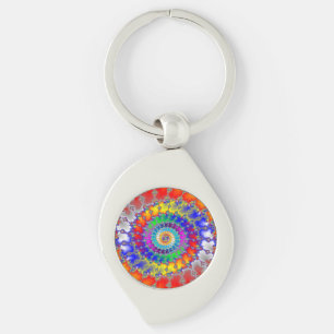Psychedelic Fractal Key Ring