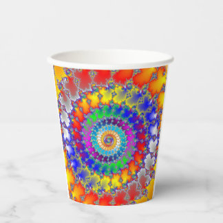 Psychedelic Fractal Paper Cups