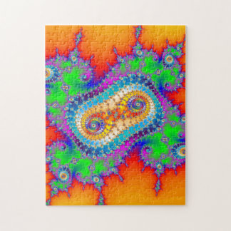 Psychedelic Fractal Spirals Jigsaw Puzzle