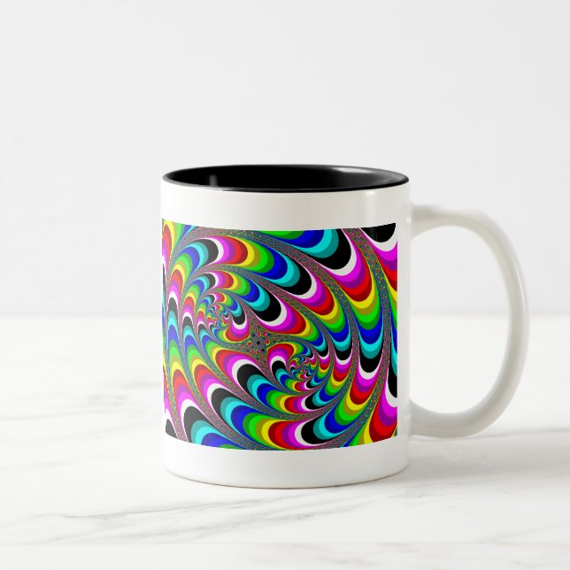 Psychedelic - Fractal Two-Tone Coffee Mug (Right)