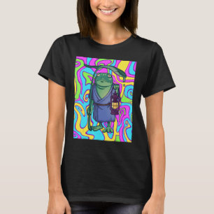 Psychedelic Frog With Lantern Travelling The Tripp T-Shirt