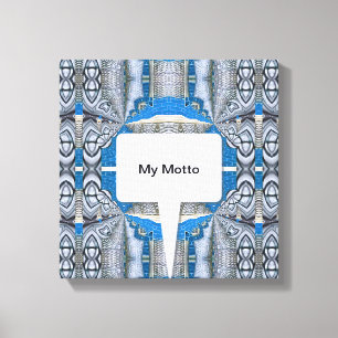 Psychedelic Fun Fractal Pattern & Text Canvas Print