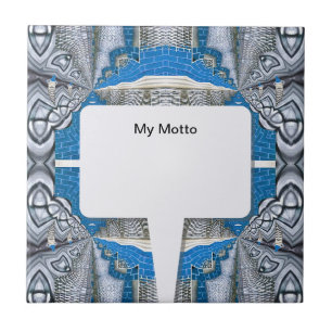 Psychedelic Fun Fractal Pattern & Text Tile