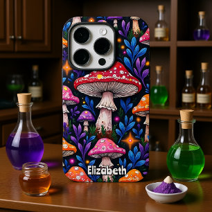 "Psychedelic Fungi Pattern iPhone 16 Pro Case