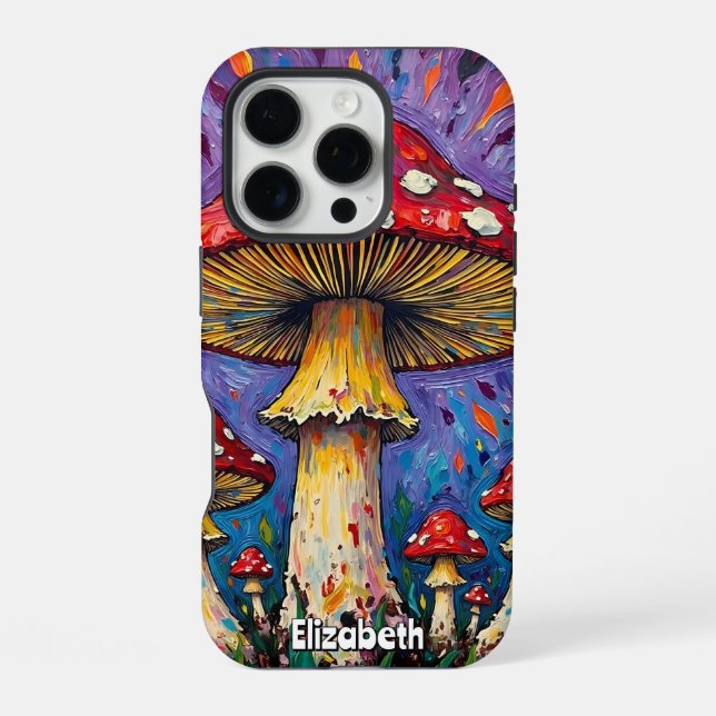 Psychedelic Fungus Aura iPhone Case (Back)