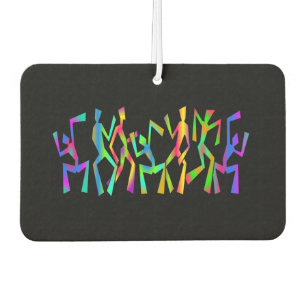 Psychedelic Funky Dancers Air Freshener