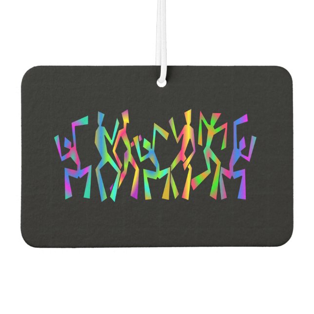 Psychedelic Funky Dancers Air Freshener (Front)