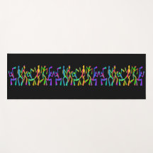 Psychedelic Funky Dancers Yoga Mat