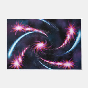 Psychedelic Galaxy Swirl Design Doormat
