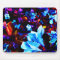 Psychedelic Garden Flowers Blue Purple Fuschia