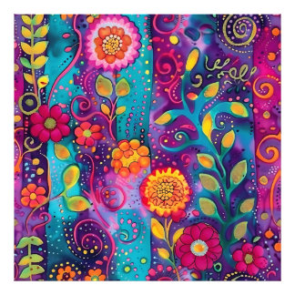 Psychedelic Garden – Whimsy in Bloom Photo Print