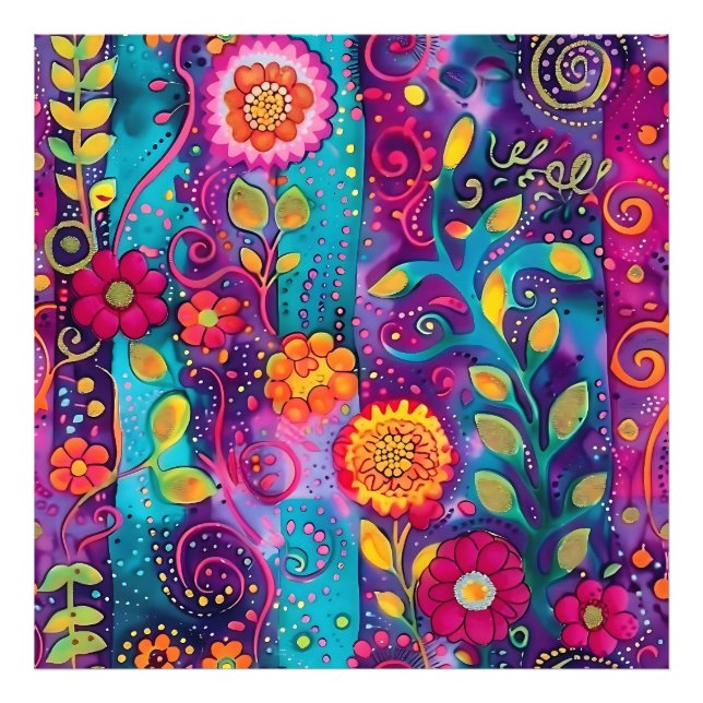 Psychedelic Garden – Whimsy in Bloom Photo Print (Front)