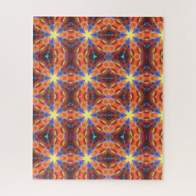 Psychedelic geometric 520 piece jigsaw puzzle (Vertical)