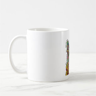 Psychedelic German Shepherd Heart Coffee Mug