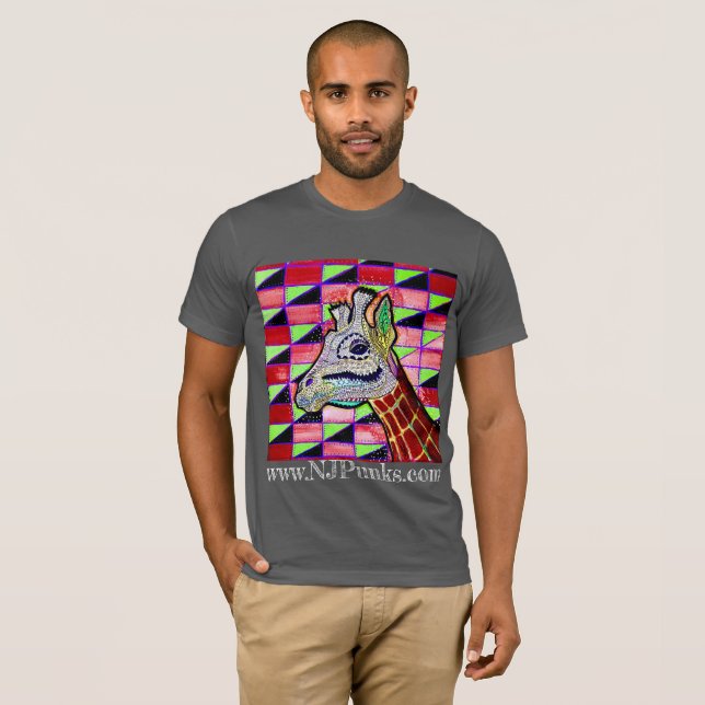 Psychedelic Giraffe T-Shirt By NJPunks (Front Full)