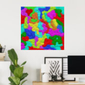 Psychedelic Glitter Pattern Poster (Home Office)