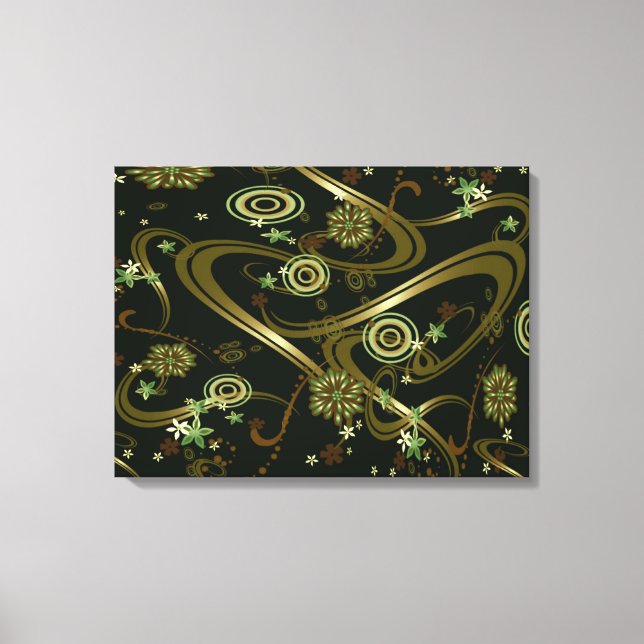 Psychedelic gold art Canvas Print (Front)