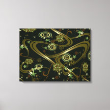 Psychedelic gold art Canvas