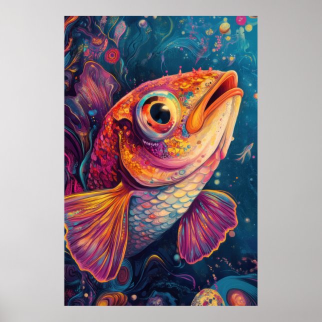 Psychedelic Goldfish Poster (Front)