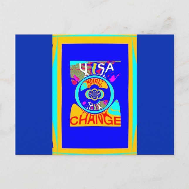 Psychedelic Groove: Pop Art Abstract Energy Postcard (Front)