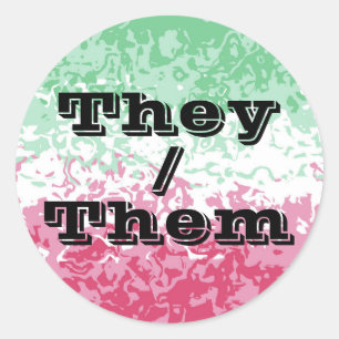 Psychedelic Groovy Abstract Abrosexual Pride Flag Classic Round Sticker