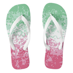 Psychedelic Groovy Abstract Abrosexual Pride Flag Flip Flops