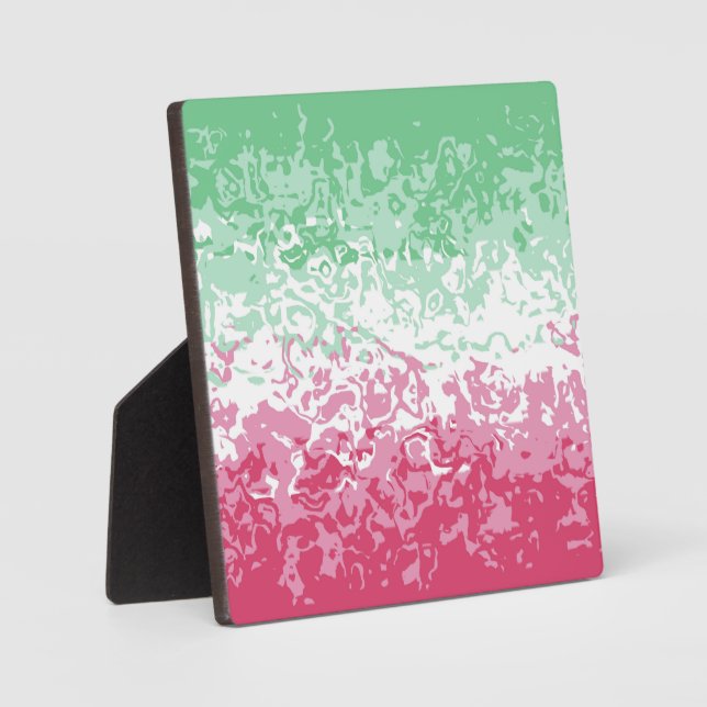 Psychedelic Groovy Abstract Abrosexual Pride Flag Plaque (Front)