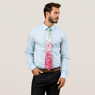Psychedelic Groovy Abstract Abrosexual Pride Flag Tie