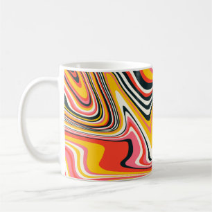 Psychedelic groovy background. Colourful abstract  Coffee Mug