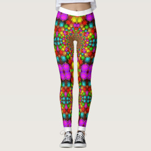 Psychedelic Groovy Colourful Crazy Leggings