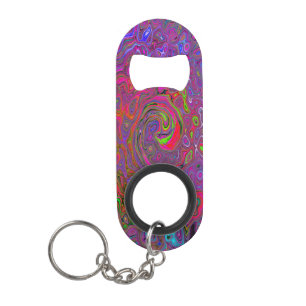 Psychedelic Groovy Magenta Retro Liquid Swirl