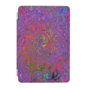 Psychedelic Groovy Magenta Retro Liquid Swirl iPad Mini Cover