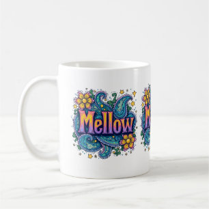 Psychedelic Groovy "Mellow" Retro Hippie Art Coffee Mug