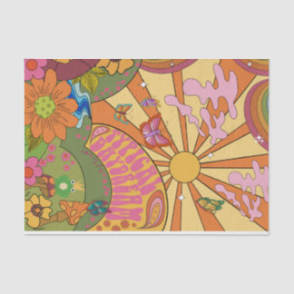 Psychedelic Groovy Retro Tissue Paper